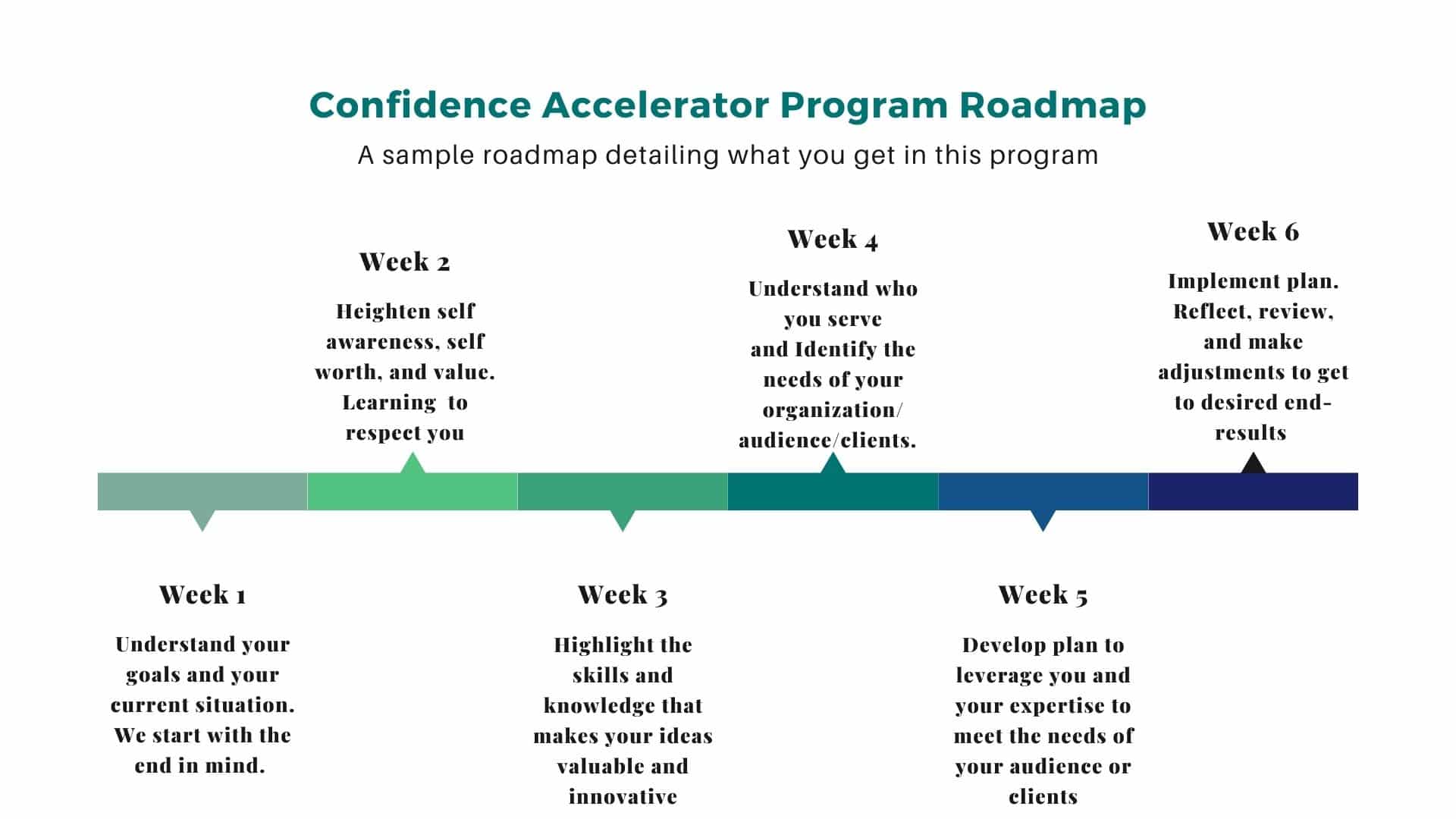 Confidence Accelerator Program Roadmap