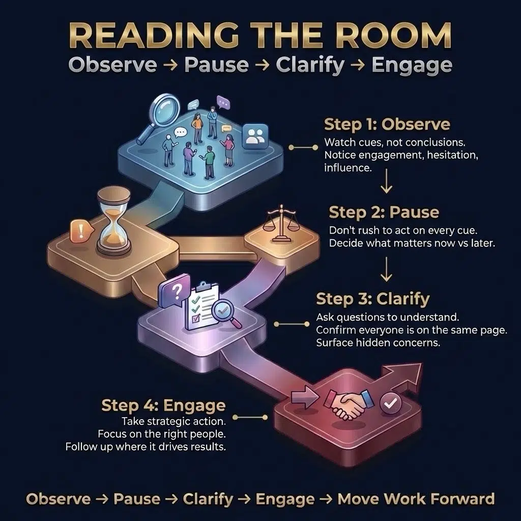 Image 2-15-26 at 11.41 PM How To Read The Room As A Leader: turn cues into action to align and move work forward.